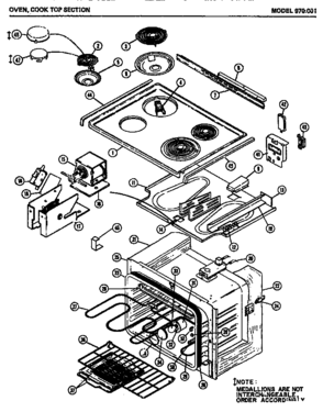 03 - OVEN Diagram and Parts List for 970001  Maytag Range