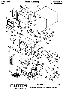 Section 1 Diagram and Parts List for 70 3009 Amana Microwave