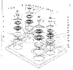 Main Top Section Diagram and Parts List for 101931580  Kenmore Range