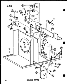 Chassis Parts 2 Diagram and Parts List for EPCG2408-1C P67470-14C Amana Heater