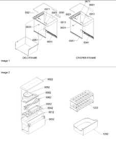 Crisper & Deli Frame Assy Diagram and Parts List for BRF20VSE-P1321303WS  Amana Refrigerator