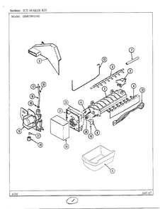 Ice Maker Kit Diagram and Parts List for 901040  Admiral Ice Maker