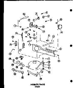 Interior Parts Diagram and Parts List for EU12F P60117-30W Amana Freezer