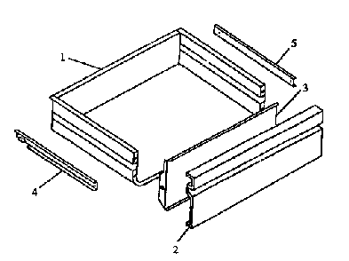 Storage Drawer Diagram and Parts List for EST3102L-P1130629NL  Caloric Range