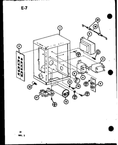 Control Box Diagram and Parts List for EGHW100DA-3 P68745-2F Amana Furnace