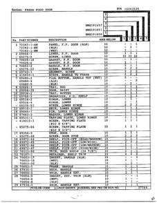 Fresh Food Door Page 2 Diagram and Parts List for 191650  Admiral Refrigerator