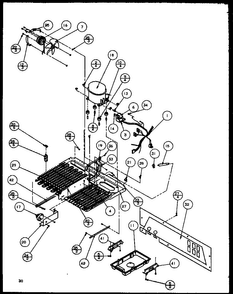 Tecumseh Compressor Diagram and Parts List for TZ21Q2E-P1111713WE  Amana Refrigerator