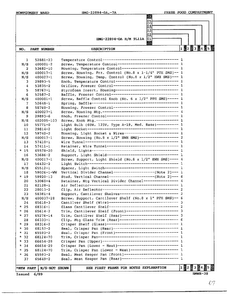 Fresh Food Compartment Page 2 Diagram and Parts List for 22894-OA  Admiral Refrigerator