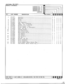 Tub Parts Page 2 Diagram and Parts List for 6540A REV D Norge Washer