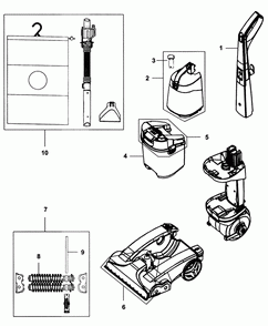 Diagram Diagram and Parts List for FH51000  Hoover Steamer