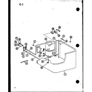 Condenser Coil Assembly Diagram and Parts List for RCF24U01B P68446-6C Amana Air Conditioner