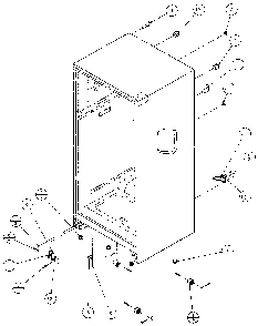 Cabinet Parts Diagram and Parts List for 85861-P1117302W  Amana Refrigerator