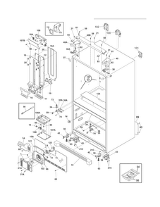 Cabinet Diagram and Parts List for CFD26WIS6  Crosley Refrigerator