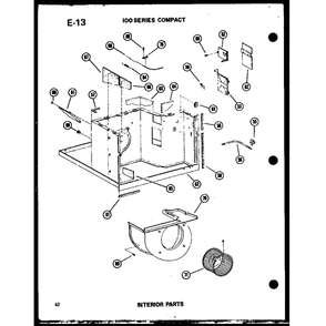 Interior Parts 2 Diagram and Parts List for 113-3NE P54975-37R Amana Air Conditioner