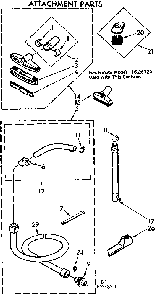 Attachment Parts Diagram and Parts List for 11626891  Kenmore Canister Vacuum
