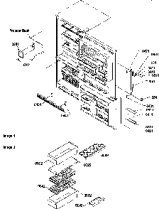 Door Handles & Accessories Diagram and Parts List for BG20TL-P1196510WL  Amana Refrigerator