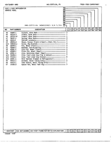 Fresh Food Compartment Page 3 Diagram and Parts List for 22572A  Admiral Refrigerator