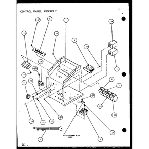 Control Panel Assembly 4 Diagram and Parts List for PTH12400ER P9872129R Amana Air Conditioner