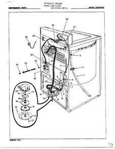 Automatic Washer-water Carrying Diagram and Parts List for 6539A REV A Norge Washer