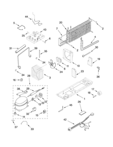 Unit Parts Diagram and Parts List for ATF1822MRB00  Amana Refrigerator