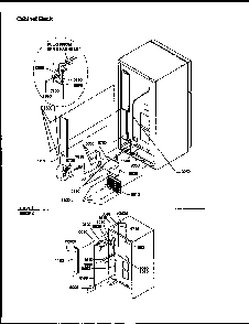 Cabinet Back Diagram and Parts List for TRI18TL-1303202WL  Amana Refrigerator