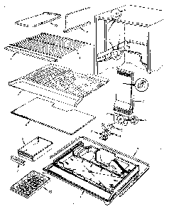 Refrigerator/freezer Compartment Diagram and Parts List for JRT173RB M7D71A Jenn-Air Refrigerator