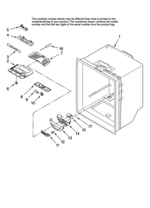 Refrigerator Liner Parts Diagram and Parts List for MBL2556KES12  Maytag Refrigerator