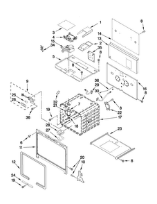 Oven Parts Diagram and Parts List for JGRP536WP01  Jenn-Air Range