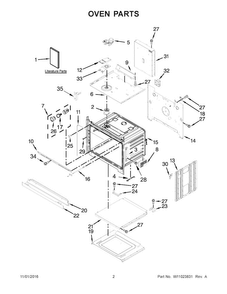 Oven Parts Diagram and Parts List for AWO6313SFS01  Amana Wall Oven