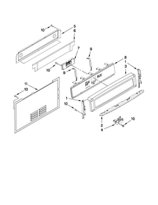 Control Panel Parts Diagram and Parts List for MGR8772WB0  Maytag Range