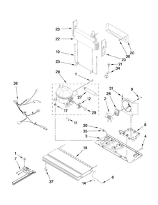 Unit Parts Diagram and Parts List for MBR1957WES2  Maytag Refrigerator