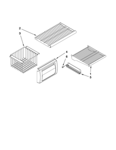 Freezer Shelf Parts Diagram and Parts List for JS42PPDUDB14  Jenn-Air Refrigerator