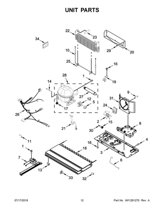 Unit Parts Diagram and Parts List for MFF2258FEZ02  Maytag Refrigerator