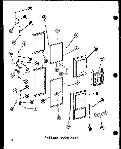 Freezer Door Assy Diagram and Parts List for SRI19W-AG-P60340-24WG  Amana Refrigerator