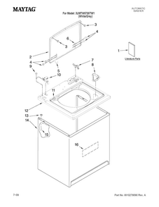 Part Location Diagram of WPW10193868 Whirlpool Washer Lid