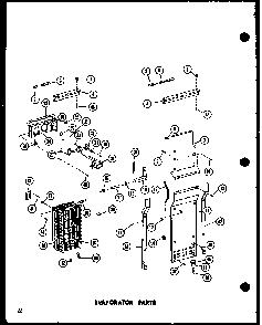 Evaporator Parts Diagram and Parts List for SRI-22E-A-P74870-11WA  Amana Refrigerator
