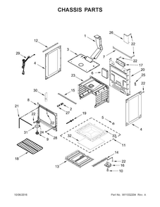Chassis Parts Diagram and Parts List for AGR5330BAS1  Amana Range