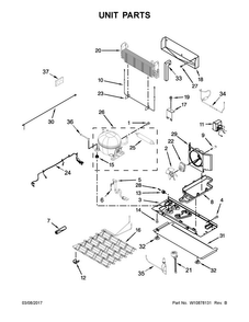Unit Parts Diagram and Parts List for MFX2676FRZ00  Maytag Refrigerator