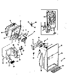 Ice & Water Dispenser Diagram and Parts List for RC20LA-3AW-BS10C  Magic Chef Refrigerator