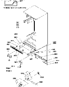 Ladders, Lower Cabinet And Rollers Diagram and Parts List for TN22AL-P1300703WL  Amana Refrigerator