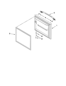 Freezer Door Parts Diagram and Parts List for 5GBB19PRYW0  Maytag Refrigerator