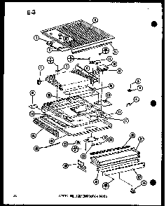 Center Mullion/evaporator Parts Diagram and Parts List for TM14G-G-P75658-8WG  Amana Refrigerator