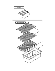 Shelf Parts Diagram and Parts List for A4TCNWFBB01  Amana Refrigerator