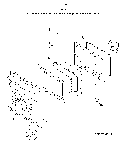 Door Diagram and Parts List for 79093012316  Kenmore Range