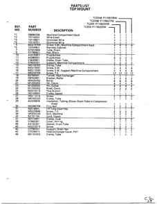 Top Mount Page 24 Diagram and Parts List for TC22N-P116205W  Amana Refrigerator