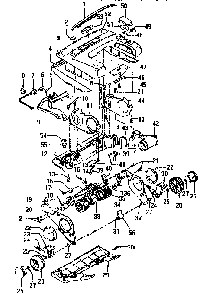 Nozzle And Motor Assembly Diagram and Parts List for U6335-930  Hoover Upright Vacuum