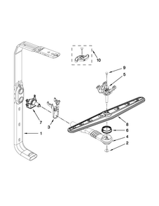 Upper Wash And Rinse Parts Diagram and Parts List for MDBH949PAM2  Maytag Dishwasher