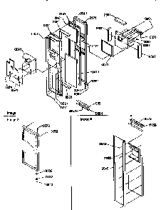 Freezer Door Diagram and Parts List for 57085-P1190813WE  Amana Refrigerator