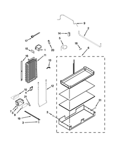 Lower Unit And Tube Parts Diagram and Parts List for JS42SEDUDW15  Jenn-Air Refrigerator