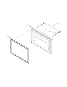 Freezer Door Parts Diagram and Parts List for MFF2558DEM00  Maytag Refrigerator